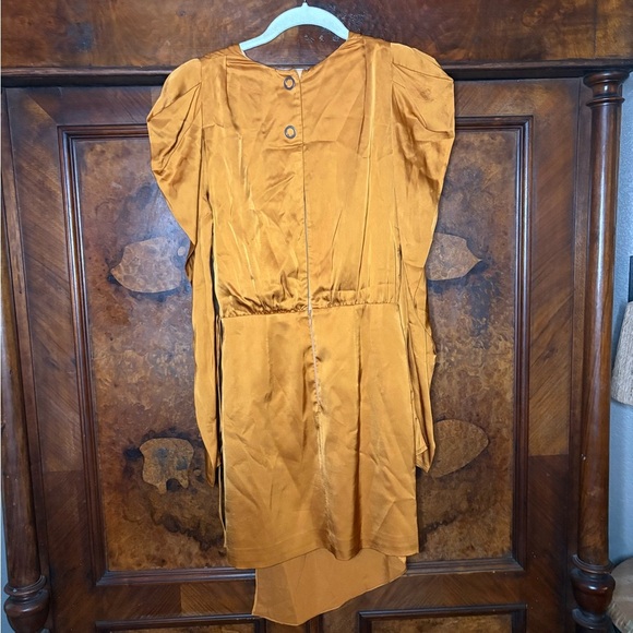 GUC Manning Cartell- Terracotta Long Sleeve Mini Dress. Size US 4 - Picture 4 of 14
